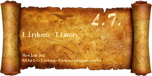 Linkes Timon névjegykártya